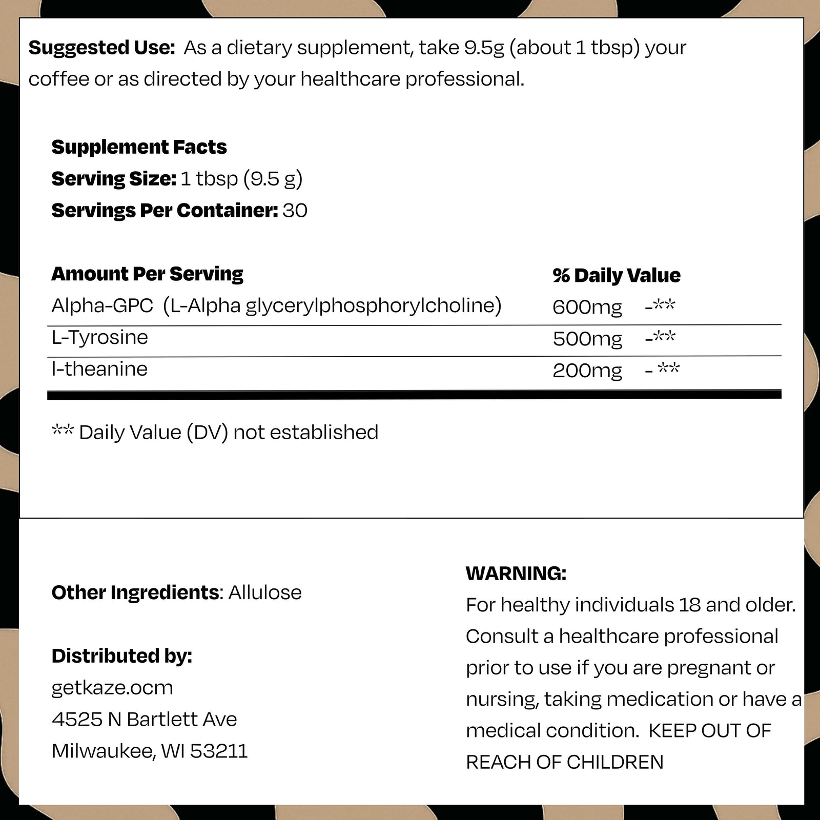 Ingredient label